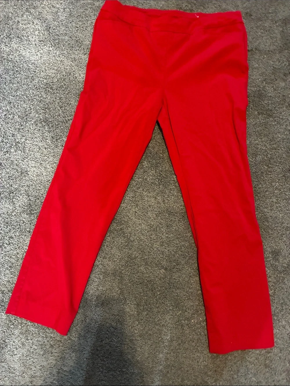 Chico's Vibrant Red Pull-On Straight Leg Pants